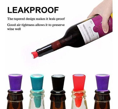 Tapon Sellador Botella Silicona Suave Corcho Agarre Para