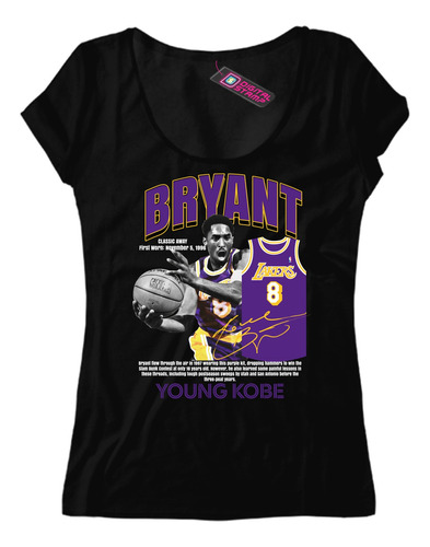 Remera Mujer Kobe Bryant Young Nba Lakers 8 Kb16 Dtg 