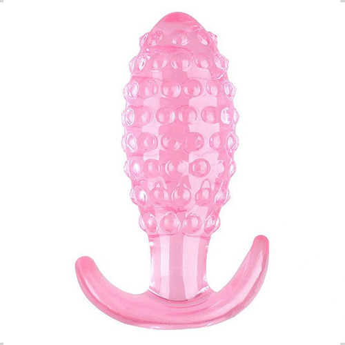 Plug Anal Com Bolinhas 10,5 Cm Cor Rosa-pálido