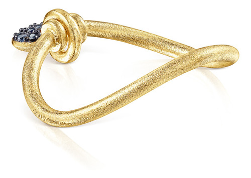 Anillo Luna De Plata Vermeil Y Zafiros Luah Tous