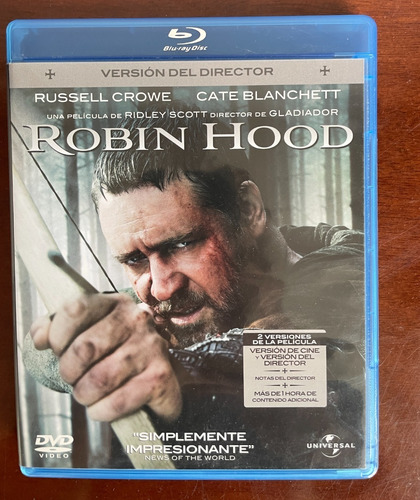 Película Blue Ray Robin Hood Con Rusell Crowe