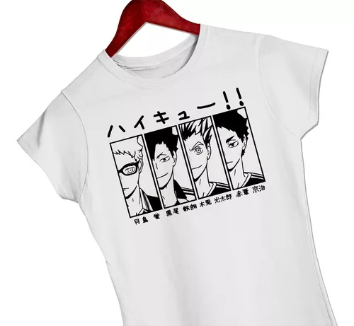 Camiseta masculina Time Haikyu Volei Anime otaku Arte Camisa Blusa Branca  Estampada em Promoção na Americanas