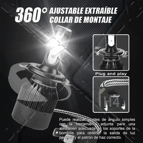 St Kit De Faros Led H H4 De 14000 Lúmenes Para Ford