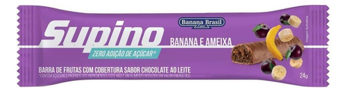 Barra Banana E Ameixa Zero Açúcar Supino Com 32 Un De 24g