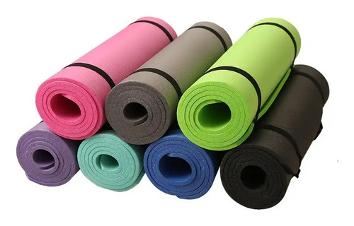 Pack 3 Mat Yoga 10 Mm Resistente. Verde, Morado Y Azul