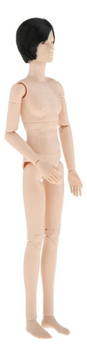 Bjd Boy Customized Doll Nude Vinyl Sin Pintar Cuerpo Negro