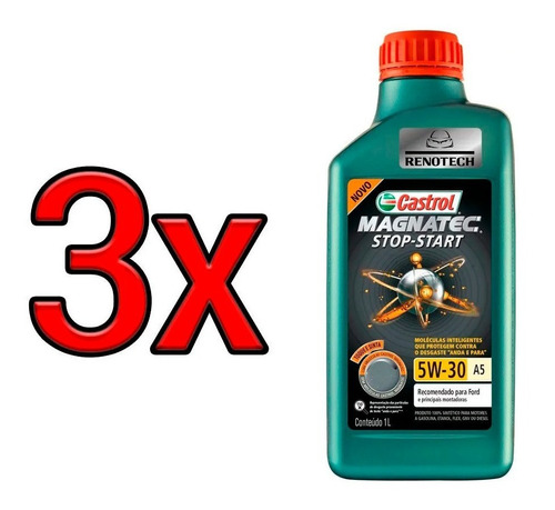 Oleo Castrol 5w30 Sn Magnatec Stop Start A5 Sintetico 3x