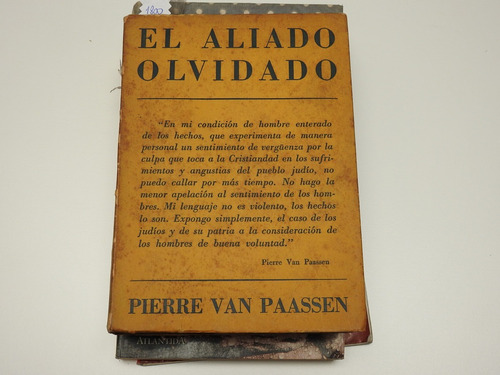 El Aliado Olvidado. Pierre Van Paassen. L537