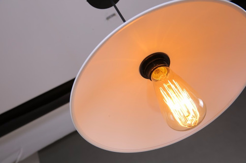 Lámpara Colgante Retro Vintage Industrial Blanco Techo