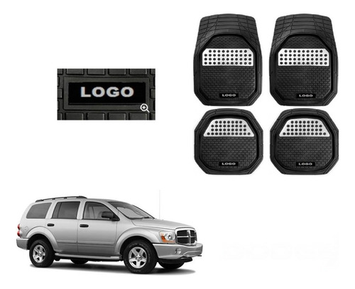 Tapetes 4pz Charola 3d Logo Dodge Durango 2004 2005 2006