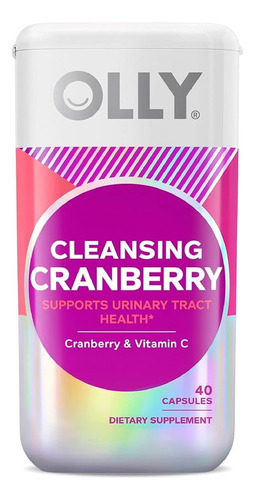 Olly Cleansing Cranberry | Apoyo Tracto Urinario 40 Cápsulas Sabor Sin sabor