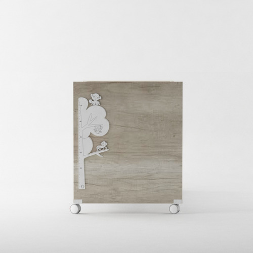 Cuna De Madera Laqueada Bebe La Valenziana - Convertible Color Blanco-barrique