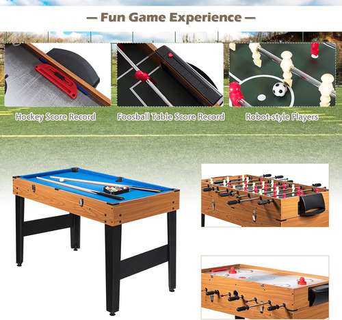 Arlime 3 En 1 Mesa De Juego Múltiple, 48 Mesa De Foosball Co