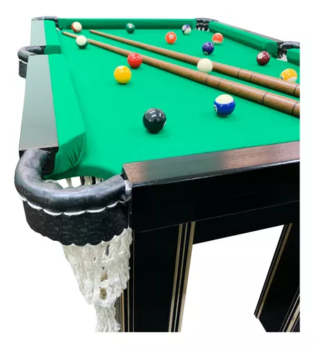 Brinquedo Jogo Bilhar Mesa De Sinuca Mini Snooker Completo P/ Dia das  Crianças