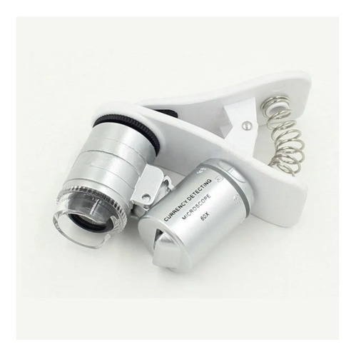Imagen 3 de 5 de Lupa Microscopio 60x Clip Telefono Celular Android iPhone Uv