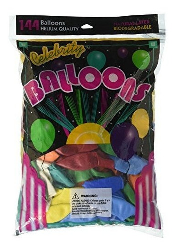 Tablemate Globos De Látex Con Calidad De Helio, 12 Colores S