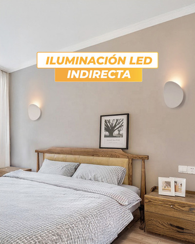 Aplique Pared Led Interior Practiled Metal Esmerilado 220v Estructura Blanco