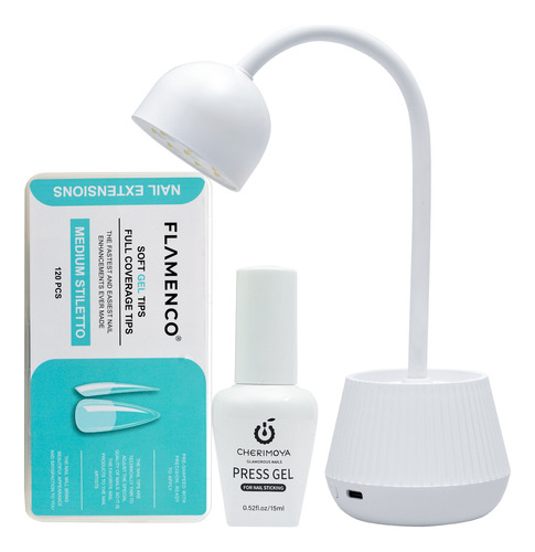 Kit Soft Gel Press Gel Liquido Cherimoya + Lampara Soft Gel