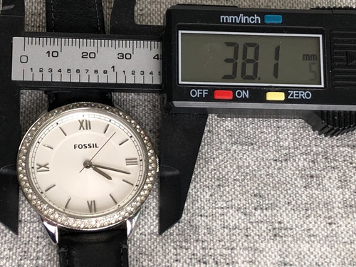Reloj Fossil Vintage Mujer Modelo C181013 Brillantes Negro Plateado Blanco (Reacondicionado)