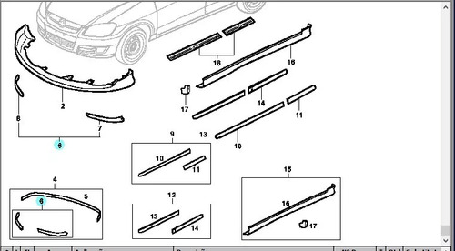 Jogo Protetor Para-choque Dianteiro Celta 2007/..gm 93381258