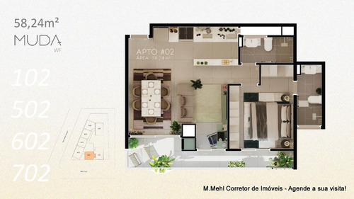 Imagem 25 de 30 de Cobertura Com 3 Dormitórios À Venda Com 112.76m² Por R$ 1.073.000,00 No Bairro Água Verde - Curitiba / Pr - M2av-emwf707