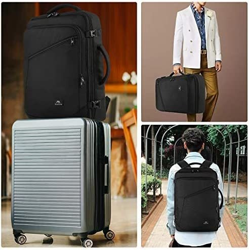 Mochila Cuadrada De Viaje Extra Grande 40 Litros-negro