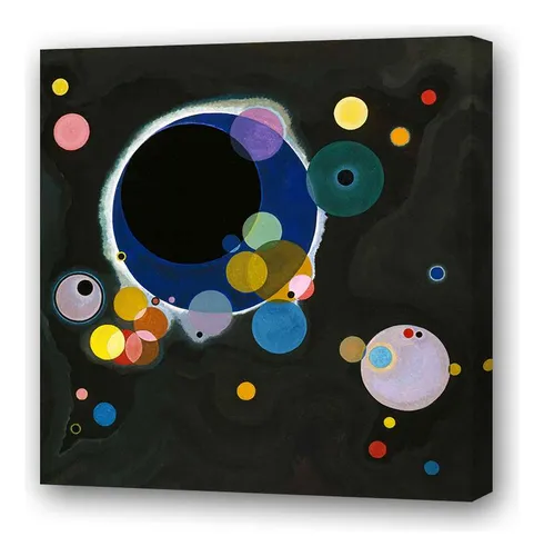 Cuadro 45x45cm Kandinsky Varios Circulos Several Circle