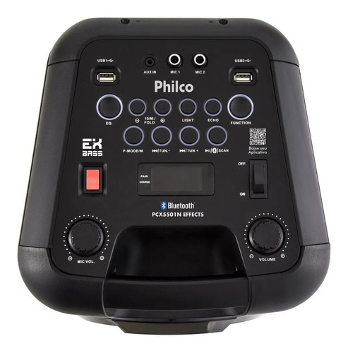 Caixa Acústica Philco Pcx5501n Effects 250w Bluetooth