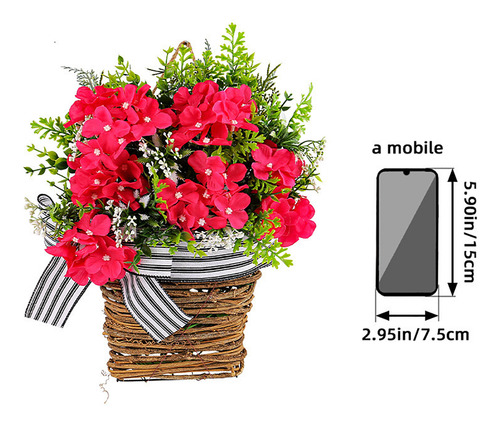 Cesta Colgante Con Estampado De Flores Con Forma De Corona D