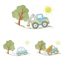 Comprar Matrizes De Bordado Carrinhos Infantil 3 Matrizes 