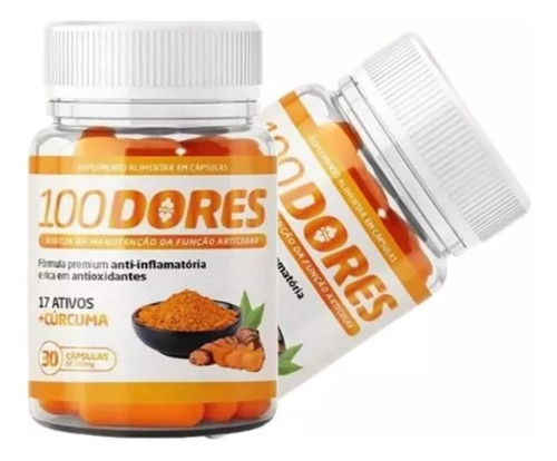60 Cáps 100 Dores Original Cem Dores Extra Forte. Neutro