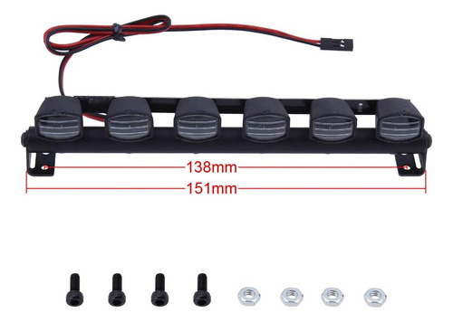 Hobbypark Rc Kit De Barra De Luz De Automóvil 6 Led Luces De