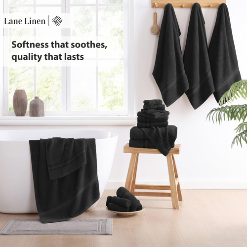 Juego De Toallas De Baño Lane Linen Luxury, 100% Algodón, 18