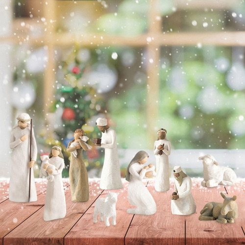 Belén Navideño, Estatuilla Artesanal, Decoración 10 Uds.