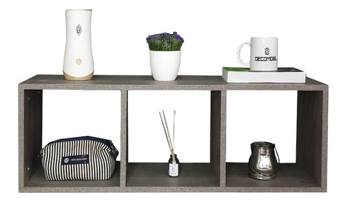 Cubos Estanteria Librero Organizador Multiusos 3 Niveles Color Gris Lombardia
