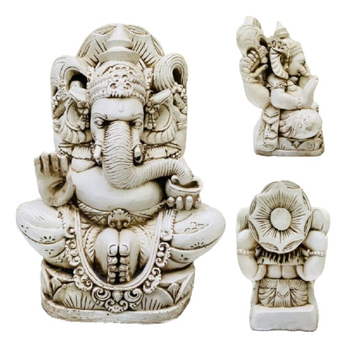 Estatua Diosa Ganesha De Jardin De 50cm Resina Apto Exterior