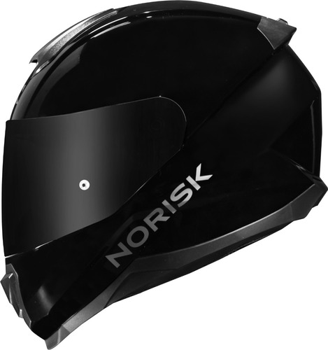 Capacete Norisk Preto Brilho Razor Solid Black