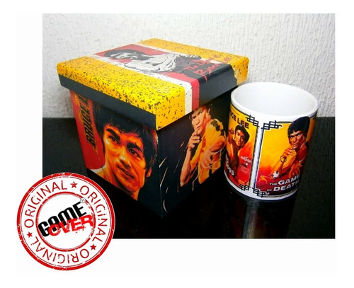 Bruce Lee, Taza Y Estuche De Madera Con Envio