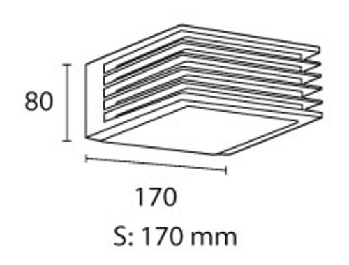 Imagen 2 de 8 de Aplique Pared Exterior Bidireccional 1 Luz + Led E27 Diseño