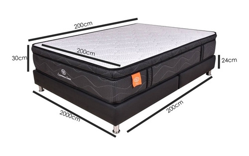 Imagen 5 de 5 de Combo Colchón Romance Relax Experience Sense King + Base Cam