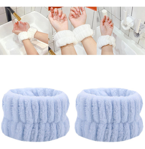 Muñequeras Para Lavado De Cara, Correas Suaves Y Azul