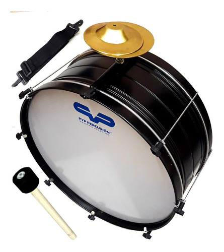 Bombo Pyp Murga 22'' 6 Tensiones Pintado Epoxi C/platillo