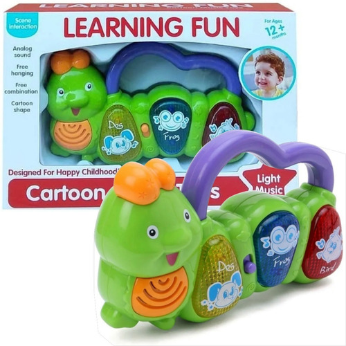 Imagen 2 de 8 de Oruga Con Luz Y Sonido Infantil Learning Fun Playking