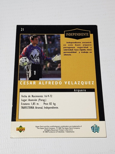 Imagen 9 de 10 de Figuritas Fútbol Upper Deck 1995 Lote X 49 Mag 56282