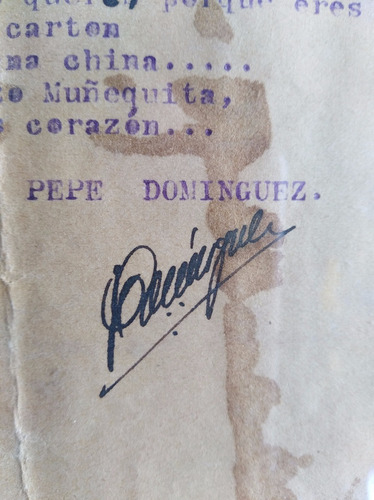 Pepe Domínguez, Dulce Mu Letra Firmada, 1926, Trova Yucateca (Usado)