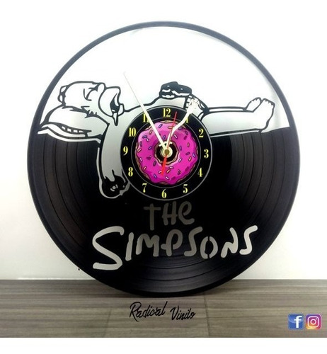 Reloj De Vinilo Homero The Simpsons  Regalos Decoracion