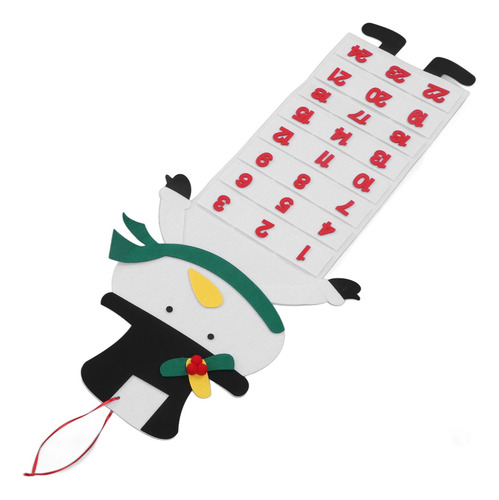 Calendario Navideño De Pared De Fieltro Para 24 Días, Con Bo