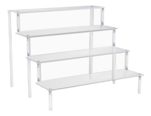 Exhibición De Acrílico Transparente Riser Shelf 4 Niveles