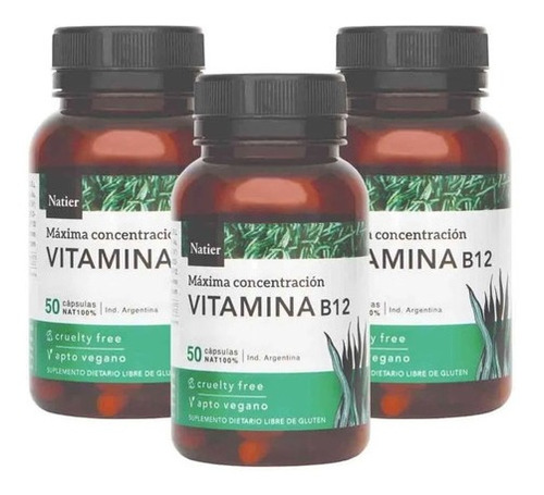 Pack Natier Vitamina B12 Máxima Concentración Apto Veganos