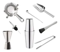 Comprar Set Bartender Barman Coctelera Boston Acero Inox Completo 